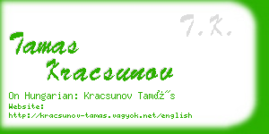 tamas kracsunov business card